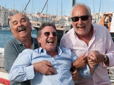 Entre amis (2015) - filmstill Daniel Auteuil, Francois Berleand, Gerard Jugnot in Entre amis (2015) - - - EDITORIAL USE-stock-foto