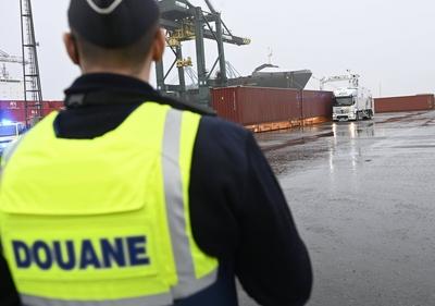 Presentation Of Drug Seizures By Belgian Customs In 2024-stock-foto