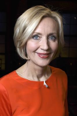 Petra Gerster bei der Aufzeichnung der WDR Talkshow K?lner Treff im WDR Studio BS 2 K?ln 17 02 201-stock-foto