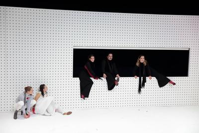 Berliner Ensemble Future Macbeth-stock-foto