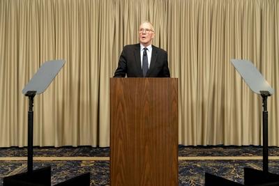 Ukraine Defense Contact Group meeting Ramstein-stock-foto