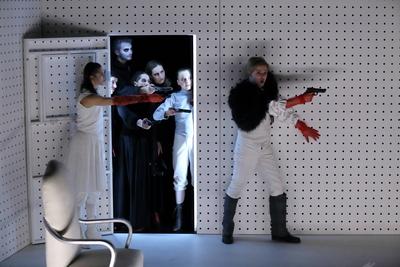 Berliner Ensemble Future Macbeth-stock-foto