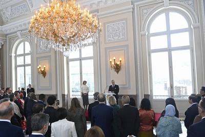 King Philippe and Queen Mathilde receive the heads of diplomatic missions-stock-photo