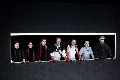 Berliner Ensemble Future Macbeth-stock-foto