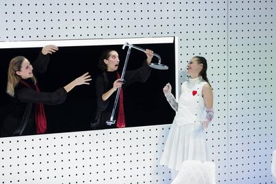 Berliner Ensemble Future Macbeth-stock-foto