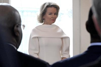 King Philippe and Queen Mathilde receive the heads of diplomatic missions-stock-photo