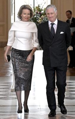 King Philippe and Queen Mathilde receive the heads of diplomatic missions-stock-photo