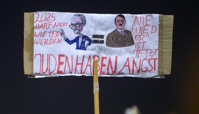 20250109 Kundgebung gegen rechtsextremen Bundeskanzler-stock-photo