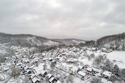 Winter im Siegerland-stock-foto