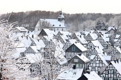 Winter im Siegerland-stock-foto