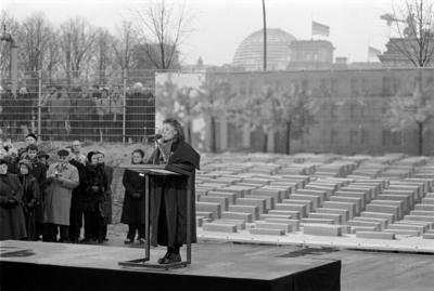 symbolischer Spatenstich Holocaust Mahnmal symbolischer Spatenstich des zu bauenden Holocaust Mahnma-stock-foto