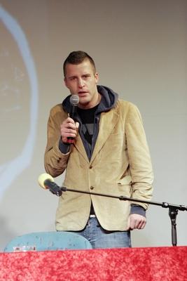 48/ Lesung: Benjamin von Stuckrad-Barre, Schriftsteller, im Berliner Postbahnhof, Pop-Literat, Autor, Literatur, Berlin-stock-foto