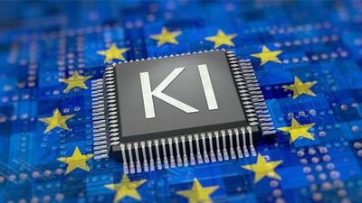 EU und KI, EU AI Act Symbolbild zum Thema EU AI Act, Verordnung ?ber k?nstliche Intelligenz *** EU and AI, EU AI Act Sym-stock-photo