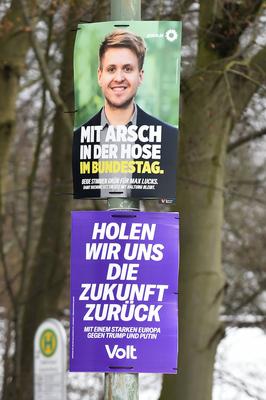 Wahlplakate - Bundestagswahl 2025-stock-photo