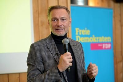 Wahlkampftour der FDP - Freie Demokratische Partei-stock-foto