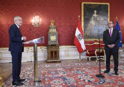 20250110 Betrauung Aussenminister mit den Geschaeften des Bundeskanzleramts-stock-foto