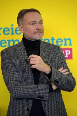 Wahlkampftour der FDP - Freie Demokratische Partei-stock-foto