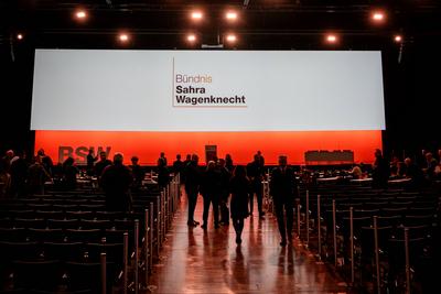 Bundesparteitag vor der Bundestagswahl 2025 ? BSW Bundnis Sahra Wagenknecht in Bonn ?-stock-foto