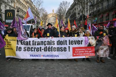 Truth and justice: Kurdish demonstration in Paris; January 11, 2025-stock-foto