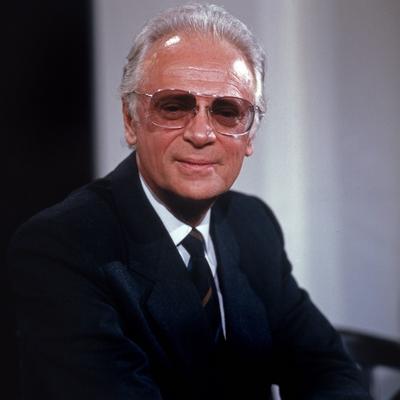 Der israelische Autor und Satiriker Ephraim Kishon, Deutschland 1980er Jahre. Israeli author and satirist Ephraim Kishon-stock-foto