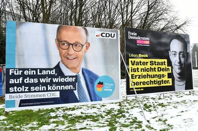 Wahlplakate - Bundestagswahl 2025-stock-photo