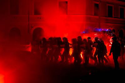 Demonstration for  Ramy Elgaml, killed during carabinieri pursuit in Milan-stock-foto