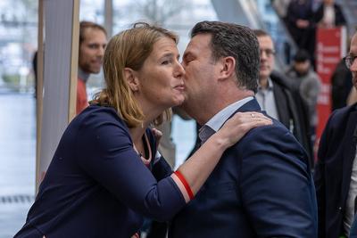 Au?erordentlicher Bundesparteitag der SPD vor Neuwahl des Bundestages, Berlin, 11.01.2025-stock-foto