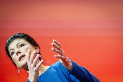 Bundesparteitag vor der Bundestagswahl 2025 ? BSW Bundnis Sahra Wagenknecht in Bonn ?-stock-foto