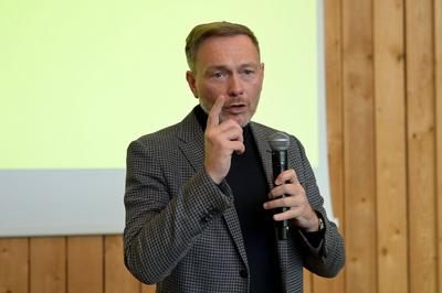 Wahlkampftour der FDP - Freie Demokratische Partei-stock-foto