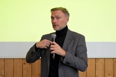 Wahlkampftour der FDP - Freie Demokratische Partei-stock-foto