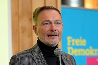 Wahlkampftour der FDP - Freie Demokratische Partei-stock-foto