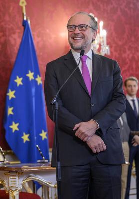 20250110 Betrauung Aussenminister mit den Geschaeften des Bundeskanzleramts-stock-foto