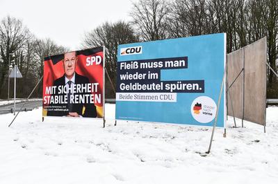 Wahlplakate - Bundestagswahl 2025-stock-photo