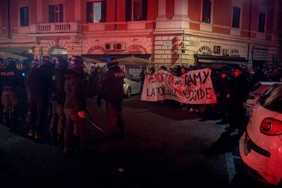 Demonstration for  Ramy Elgaml, killed during carabinieri pursuit in Milan-stock-foto