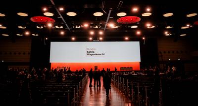 Bundesparteitag vor der Bundestagswahl 2025 ? BSW Bundnis Sahra Wagenknecht in Bonn ?-stock-foto