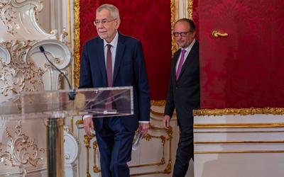 20250110 Betrauung von Schallenberg mit der Fortfuehrung der Verwaltung des Bundeskanzleramtes-stock-foto