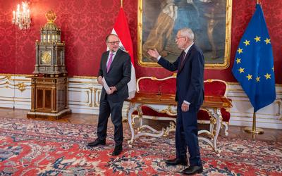 20250110 Betrauung von Schallenberg mit der Fortfuehrung der Verwaltung des Bundeskanzleramtes-stock-foto