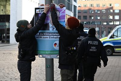 Fridays for Future Protest vor CDU Bundesvorstandsklausur in Hamburg-stock-foto