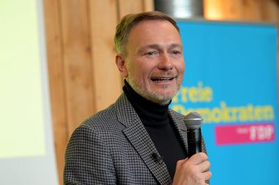 Wahlkampftour der FDP - Freie Demokratische Partei-stock-foto