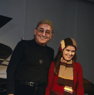 FRIEDRICH GULDA, URSULA ANDERS Friedrich Gulda, ?sterreichischer Pianist, Komponist und Jazz-Musiker, gemeinsamer Auftri-stock-foto