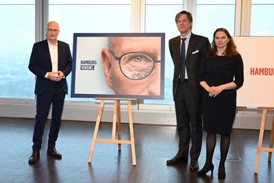 Peter Tschentscher und die SPD Hamburg stellen ihre Wahlkampagne 2025 vor-stock-foto