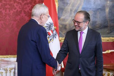 20250110 Betrauung Aussenminister mit den Geschaeften des Bundeskanzleramts-stock-foto