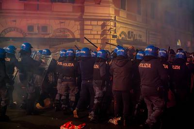 Demonstration for  Ramy Elgaml, killed during carabinieri pursuit in Milan-stock-foto
