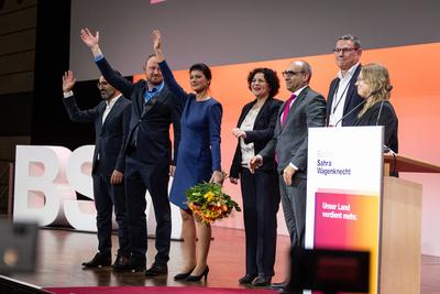 2. Bundesparteitag des B?ndnis Sahra Wagenknecht (BSW) in Bonn, 12.2.2025-stock-foto