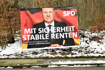 Wahlplakate - Bundestagswahl 2025-stock-photo