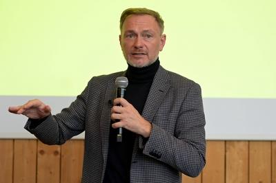 Wahlkampftour der FDP - Freie Demokratische Partei-stock-foto