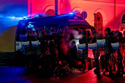 Demonstration for  Ramy Elgaml, killed during carabinieri pursuit in Milan-stock-foto