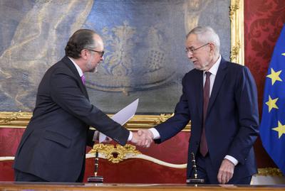 20250110 Betrauung Aussenminister mit den Geschaeften des Bundeskanzleramts-stock-foto