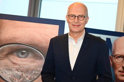 Peter Tschentscher und die SPD Hamburg stellen ihre Wahlkampagne 2025 vor-stock-foto