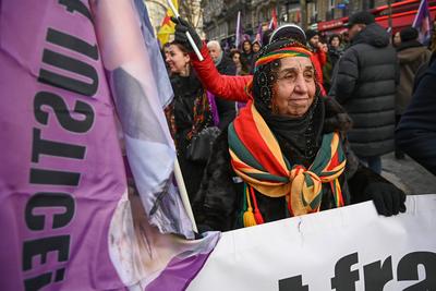 Truth and justice: Kurdish demonstration in Paris; January 11, 2025-stock-foto